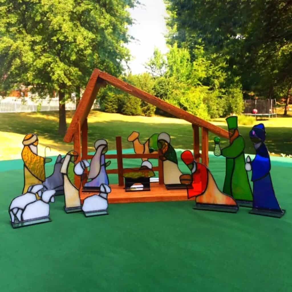 Crèche de Noël extérieur
