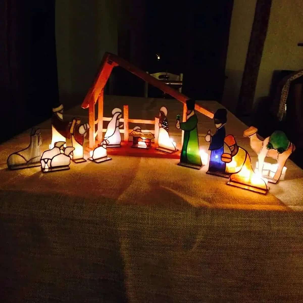 Crèche de Noël extérieur