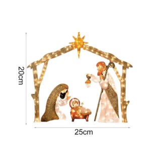 Crèche de Noël lumineuse