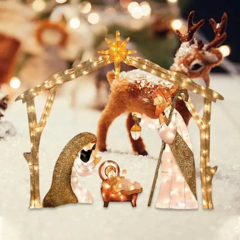Crèche de Noël lumineuse