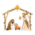 Crèche de Noël lumineuse