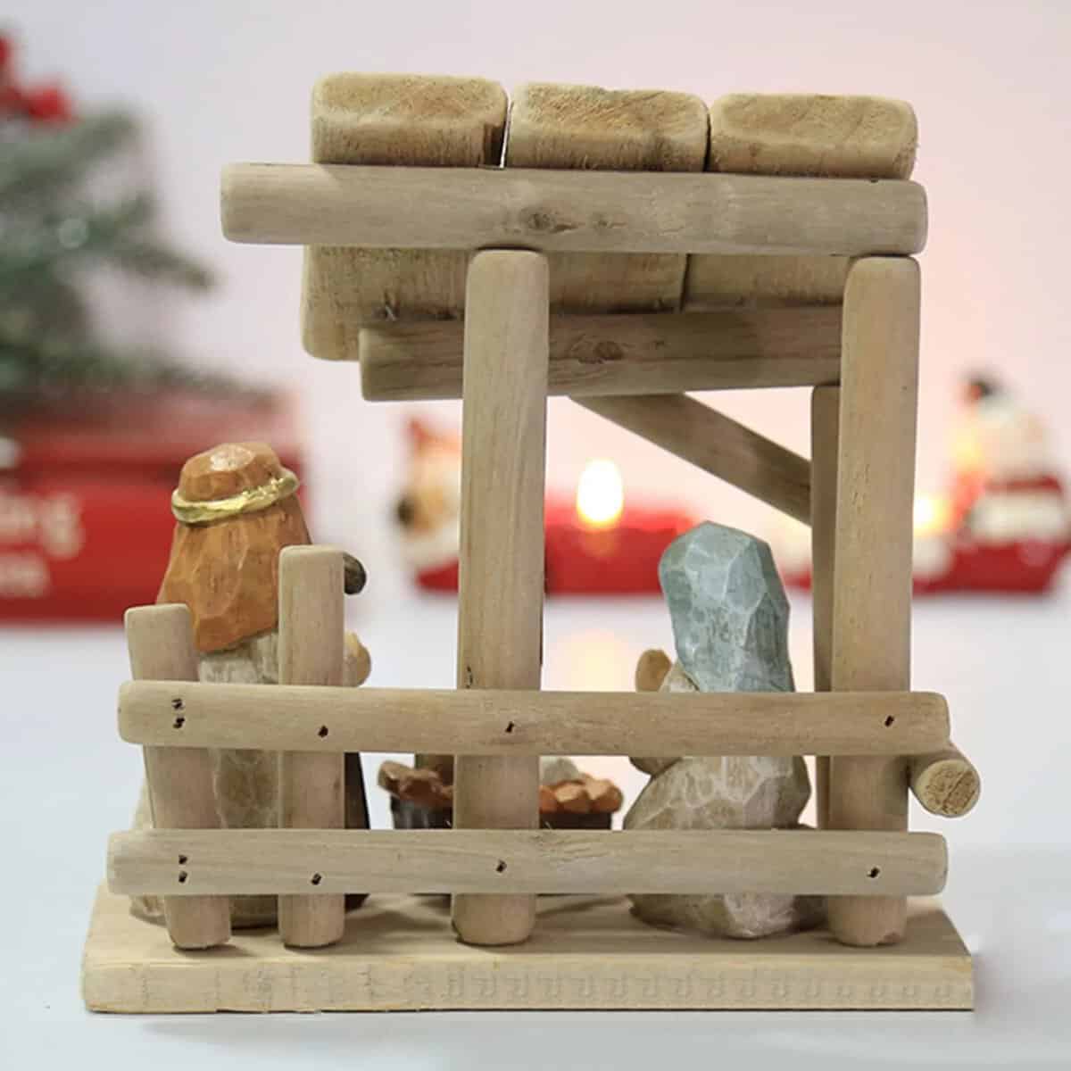 Crèche de Noël scandinave
