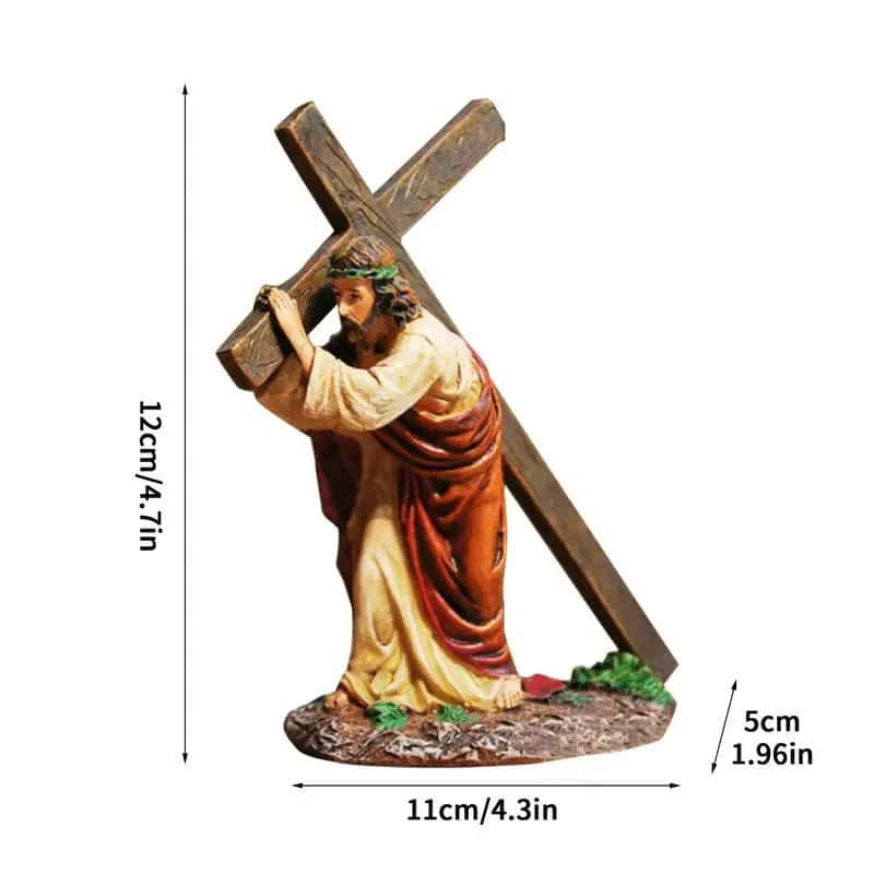 Jesus portement de croix statue